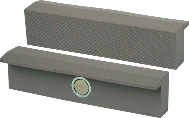 BROCKHAUS Schraubstockschutzbacke 100 mm mit Riffelung – Polyurethan, Neodym-Magnet