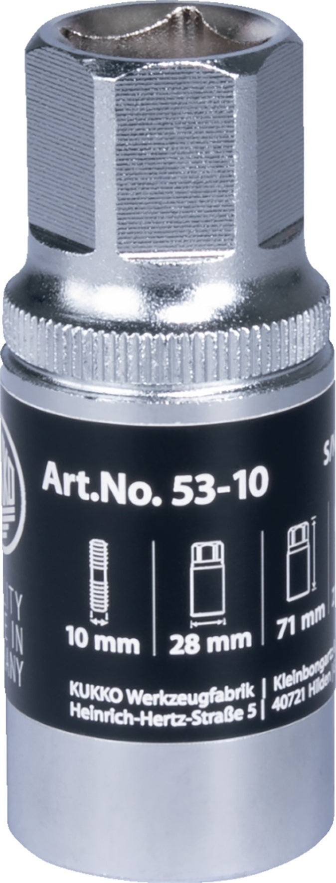 KUKKO Stehbolzenausdreher 53-6 für Bolzen-Ø 6 mm, Stahl, 1/2" Vierkant