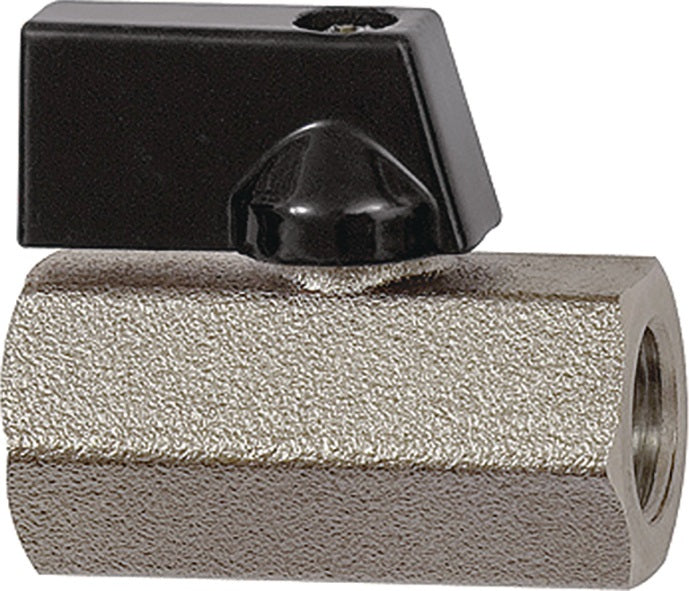 RIEGLER Mini-Kugelhahn VALVE LINE 6 mm 1/4 IG/IG SW1 21 mm DN 8 mm – 10 Stück