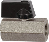 RIEGLER Mini-Kugelhahn VALVE LINE 6 mm 1/4 IG/IG SW1 21 mm DN 8 mm – 10 Stück