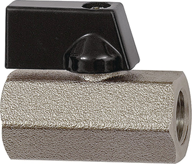 RIEGLER Mini-Kugelhahn VALVE LINE 6 mm 1/4 IG/IG SW1 21 mm DN 8 mm – 10 Stück