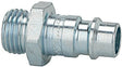 RIEGLER Stecknippel Stahl verzinkt Stecker DN 7,2-7,8 AG G 1/4 Zoll SW 17 mm – 10 Stück