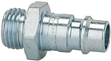RIEGLER Stecknippel Stahl verzinkt Stecker DN 7,2-7,8 AG G 1/4 Zoll SW 17 mm – 10 Stück