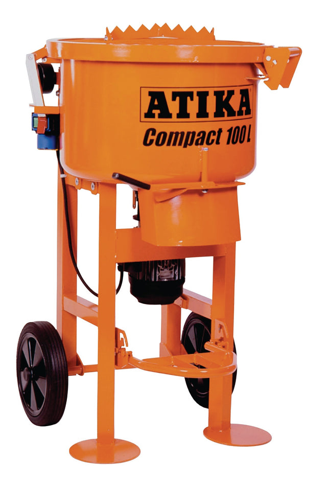 ATIKA Betonmischer Compact 100 – 100 l Trommel, 1,78 kW, 80 kg, für Putz und Fliesen