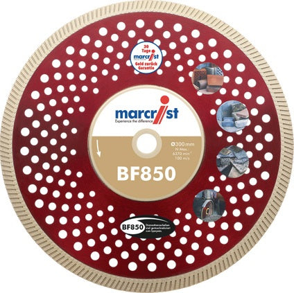 MARCRIST Diamanttrennscheibe BF850 125 mm – gepanzerter Kern, vibrationsgedämmt, für Beton, Granit, Stahl