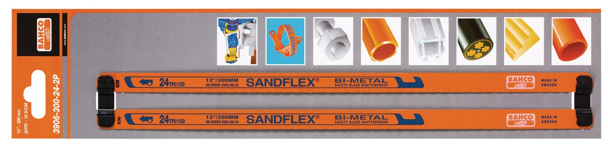 BAHCO Metallsägeblatt Sandflex® 300 mm ZpZ 24 Bimetall 2 Stück