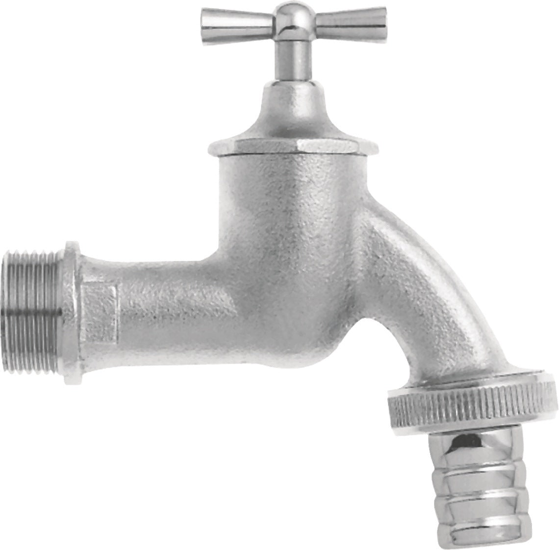 GEKA Wasserhahn MS Nenn-Gr. 13 mm (1/2 Zoll) Außengewinde – Messing matt verchromt