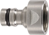 GEKA plus Hahnstecker Messing vernickelt mit Innengewinde G 1/2 Zoll – 10 Stück