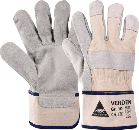 HASE Handschuhe Verden Gr. 10 Rindspaltleder EN 388 PSA II – 12 Paar
