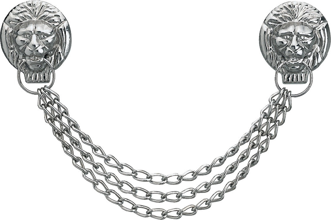 FHB Löwenkopfkette SAMUEL Länge ca. 32 cm Messing vernickelt silber