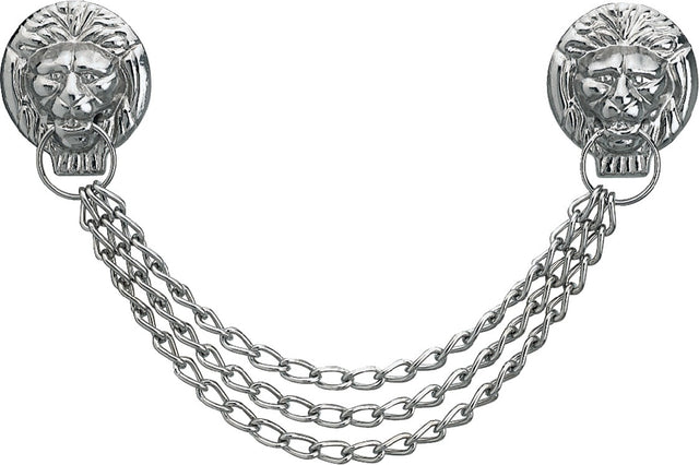 FHB Löwenkopfkette SAMUEL Länge ca. 32 cm Messing vernickelt silber