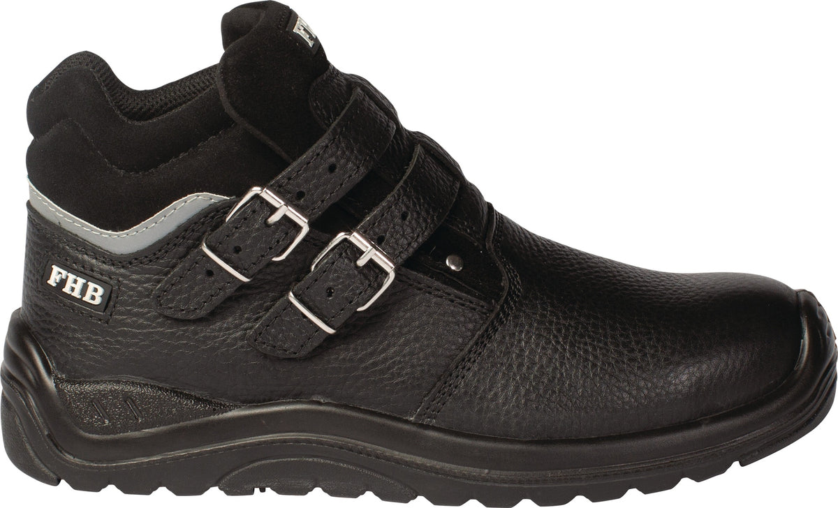 FHB Sicherheitsstiefel NORBERT S3 HRO Kuhleder schwarz Gr. 39 Weite 11