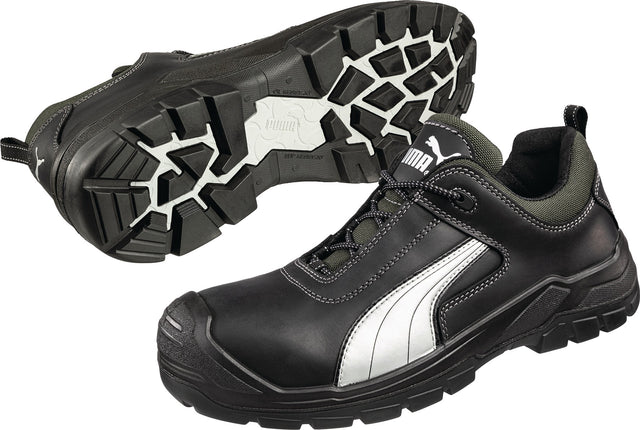 PUMA Cascades Low Sicherheitsschuh S3S FO CI HI HRO SR – Gefettetes Vollrindleder, metallfrei, Gr. 40