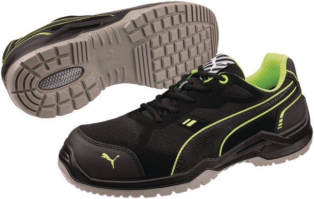 PUMA Sicherheitsschuh Fuse TC Green Low S1PS ESD FO SR – Metallfreier Schutz, Weite 11