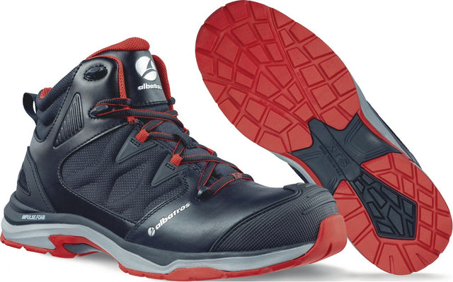 Sicherheitsstiefel ULTRATRAIL BLACK MID S3S ESD von ALBATROS – Metallfrei, rutschhemmend, Größe 40