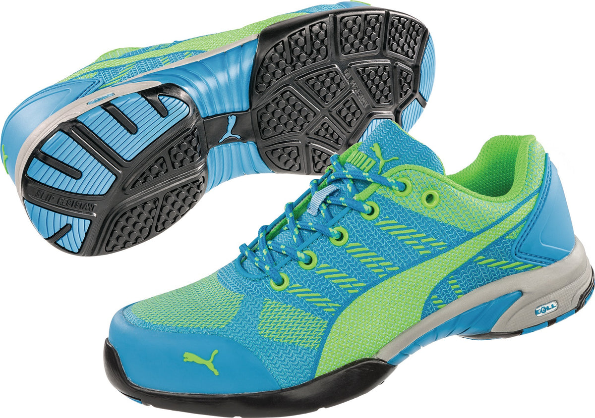 PUMA Damensicherheitsschuh Knit Blue Wns Low S1P HRO SRC – Nahtloser Komfort