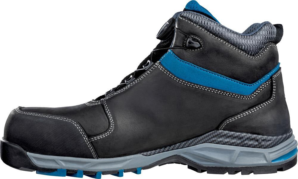 ALBATROS Sicherheitsstiefel TOFANE BLACK QL CTX MID S7S ESD – Gefettetes Vollrindleder, Weite 11