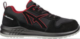 ALBATROS Berufsschuh CLIFTON ST LOW O2 ESD SRC – hydrophobiertes Veloursleder, schwarz/rot