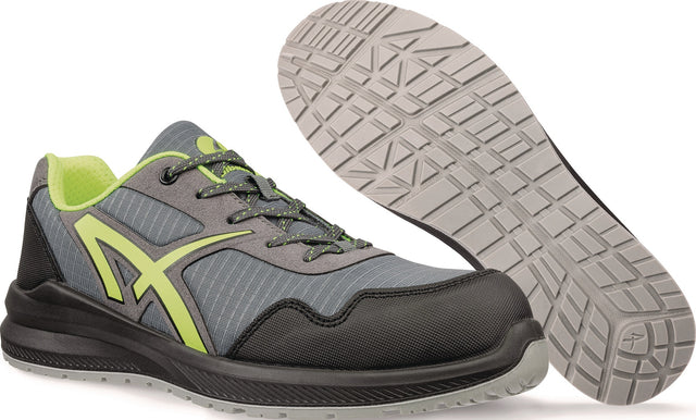 ALBATROS Sicherheitsschuh DRIFTER GREEN LOW S1PL ESD FO SR – Gr. 40, Weite 11, grau/grün