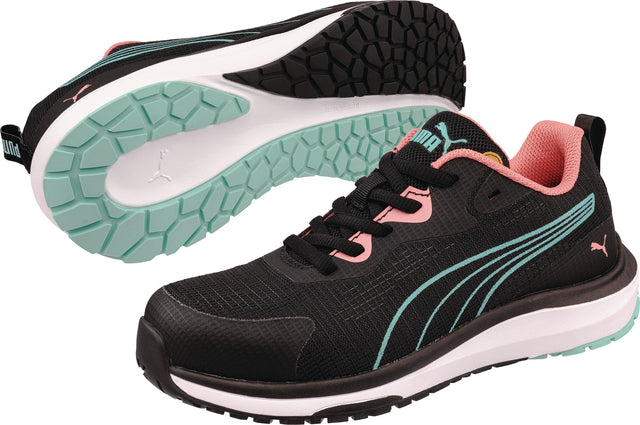PUMA CELERITY KNIT Damen Sicherheitsschuh S1PS FO HRO SR ESD – Blau/Koralle