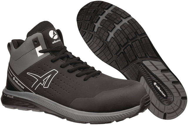 ALBATROS Sicherheitsstiefel Vigor 2 Impulse Black Mid S3S ESD FO HRO SR, Gr. 40, grau