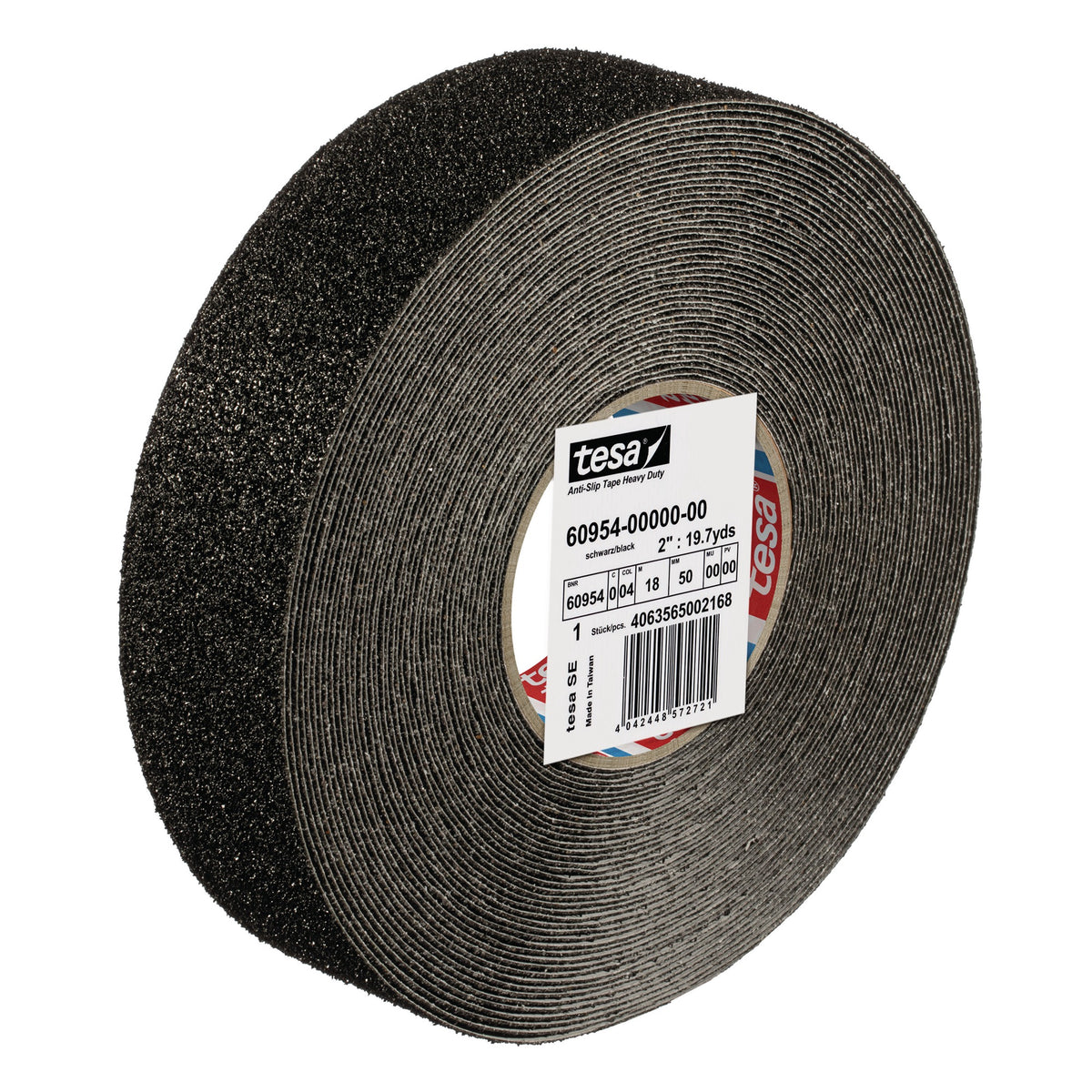 tesa Antirutschklebeband extra stark 60954 – 18 m x 50 mm, schwarz/gelb, R13