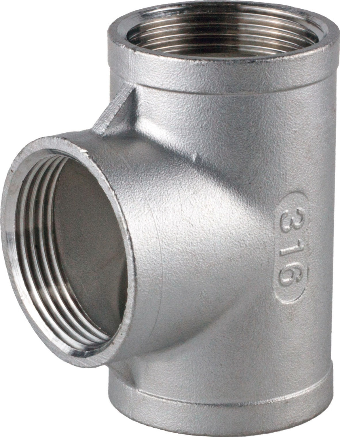 SPRINGER Gewindefitting T-Stück 90° IG NPS 1/2 Zoll V4A Edelstahl 10 Stk.