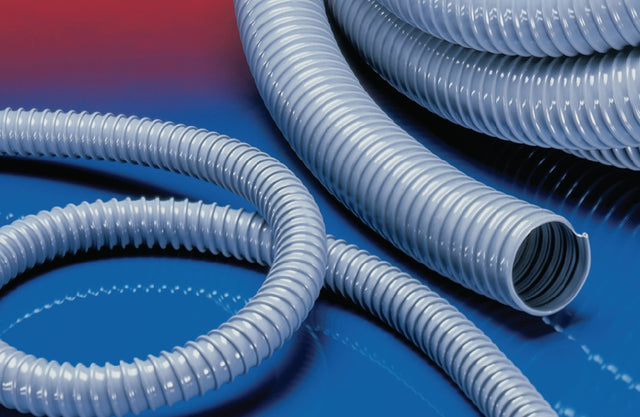 NORRES Absaug- und Förderschlauch AIRDUC® PVC 345, 50-51 mm Innen-Ø, 10 m Rolle, schwerentflammbar