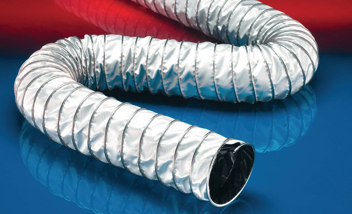 NORRES Absaug- und Gebläseschlauch CP PTFE_GLASS-INOX 471 EC, 50-51 mm, 6 m, bis 270 °C