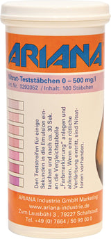 ARIANA Messstäbchen TRGS 611 Nitrit-Gehalt 0-25 mg/l 100 St. Dose