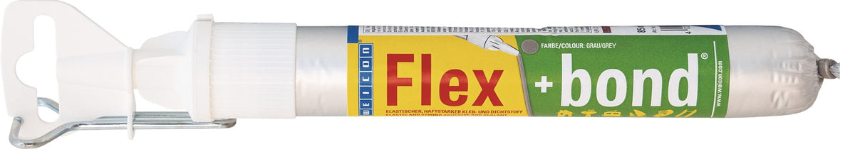 WEICON Flex+bond® Kleb- und Dichtstoff weiß 85 ml – 12er-Pack, universell, dauerelastisch