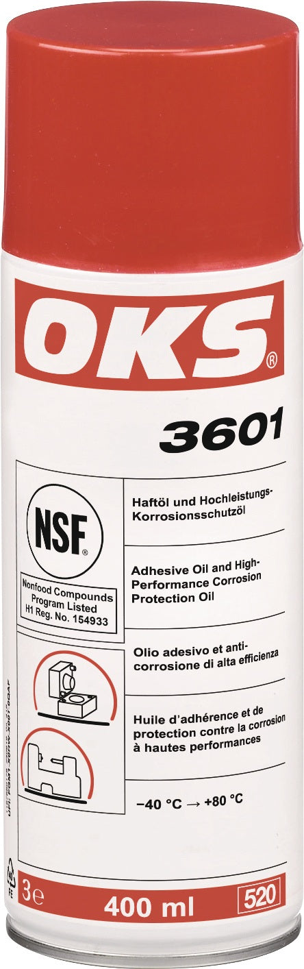 Haftöl-/Hochleistungskorrosionsschutzöl OKS 3601 gelbbraun NSF H1 400 ml Spraydose – 12 Stück
