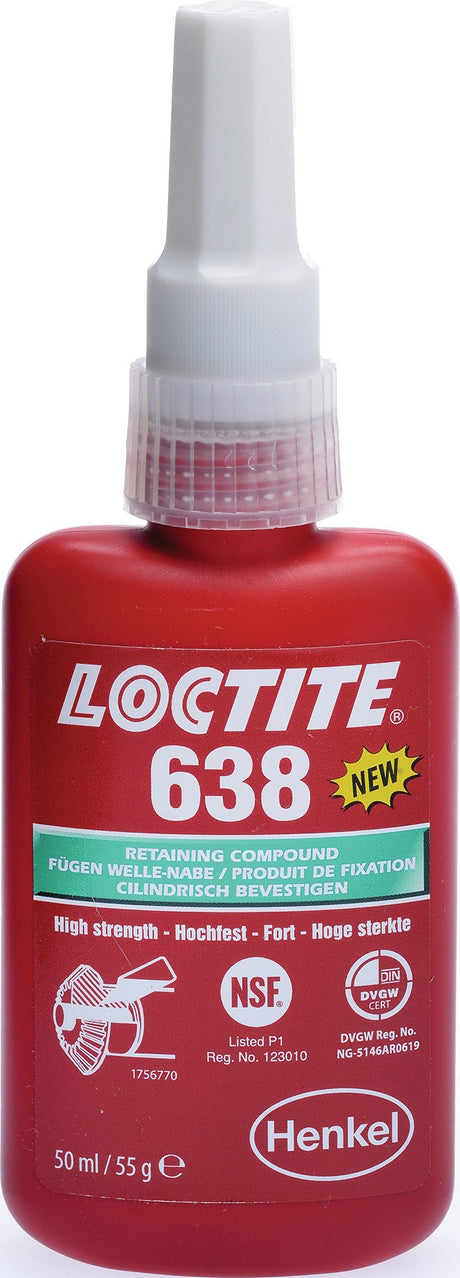 LOCTITE 638 Fügeklebstoff hochfest grün 50 ml Flasche – 12 Stück
