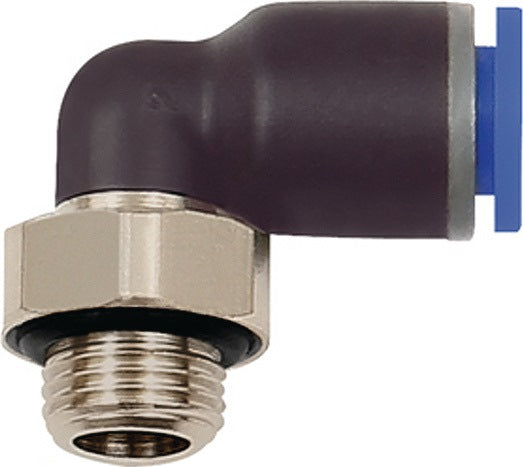 L-Steckverschraubung Blaue Serie G 1/8 Zoll, drehbar, mit O-Ring, für 6 mm Schlauch, RIEGLER