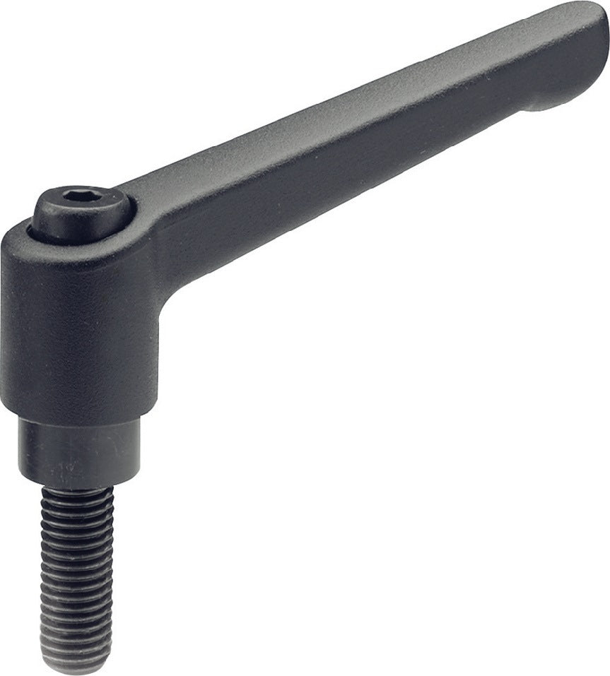 Verstellbarer Klemmhebel GN 300 von GANTER – M 12 mm Außengewinde, 108 mm