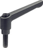 Verstellbarer Klemmhebel GN 300 von GANTER – M 12 mm Außengewinde, 108 mm