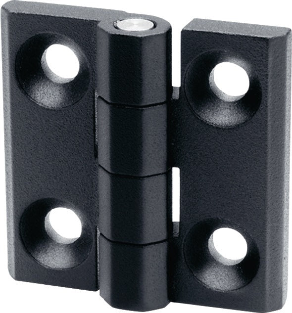 GANTER Scharnier GN 237, 40 x 40 x 5 mm, Zink-Druckguss, schwarz beschichtet