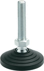 GANTER Kunststoff-Gelenkfuß GN 344, Ø 100 mm, M10, 18 kN, mit Gummiauflage