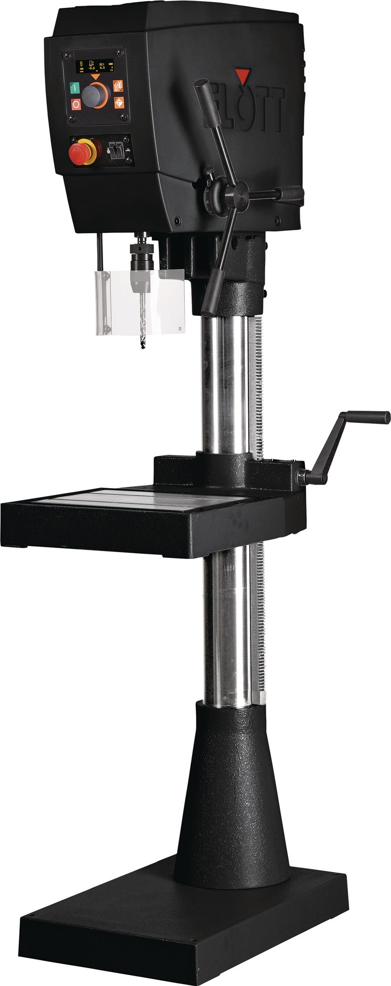 FLOTT Säulenbohrmaschine SB 23 Plus MK2 – 25 mm Bohrleistung, stufenlose Drehzahlregelung