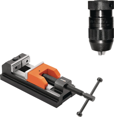 FLOTT Bohrpaket 1 + "felix" 2.0 80 für TB 10 Plus – Maschinenschraubstock & Schnellspannbohrfutter