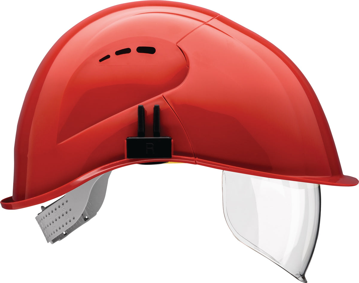 VOSS Schutzhelm VisorLight signalweiß PE EN 397 mit integriertem Visier