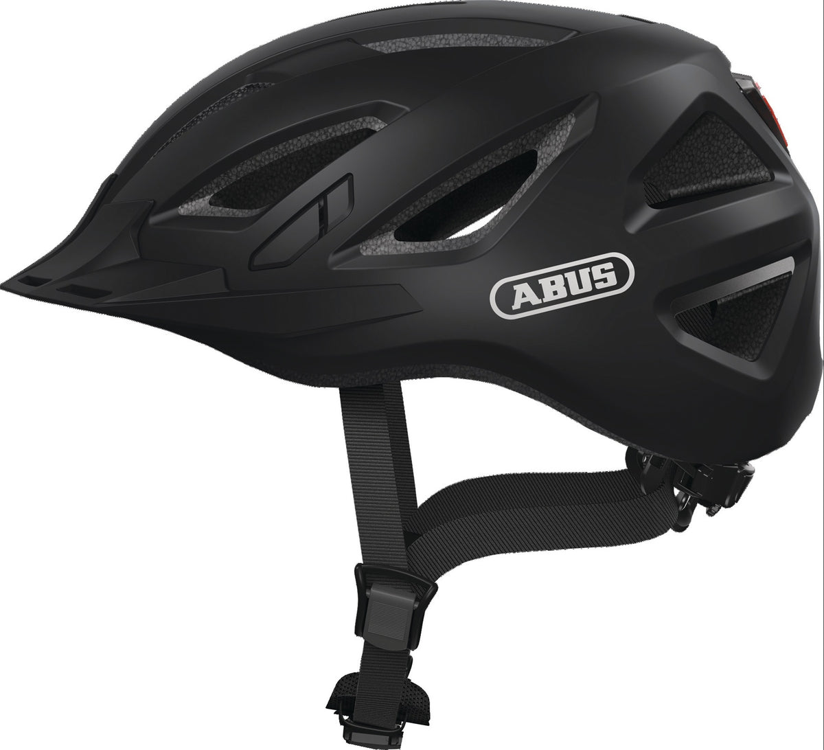 ABUS Radhelm Urban-I 3.0 – In-Mold Helm mit LED-Rücklicht, 52-58 cm, Schwarz