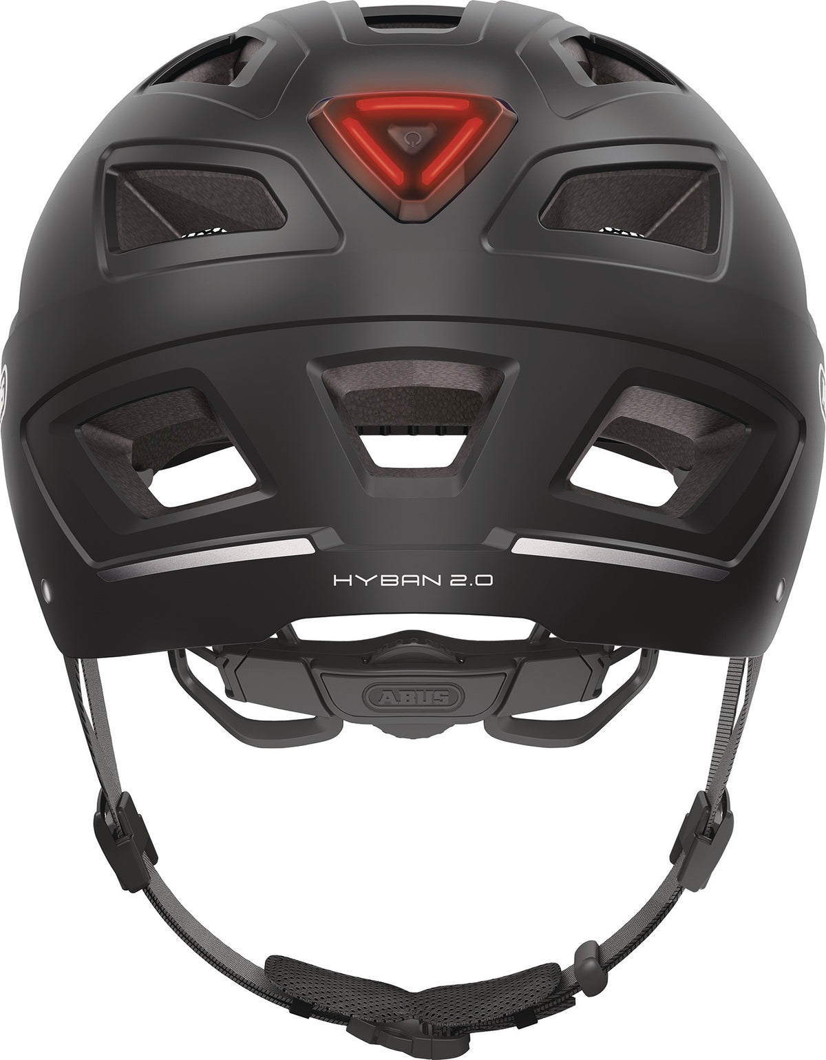 ABUS Radhelm Hyban 2.0 velvet black 52-58 cm – LED-Rücklicht, Fliegennetz, optimale Ventilation