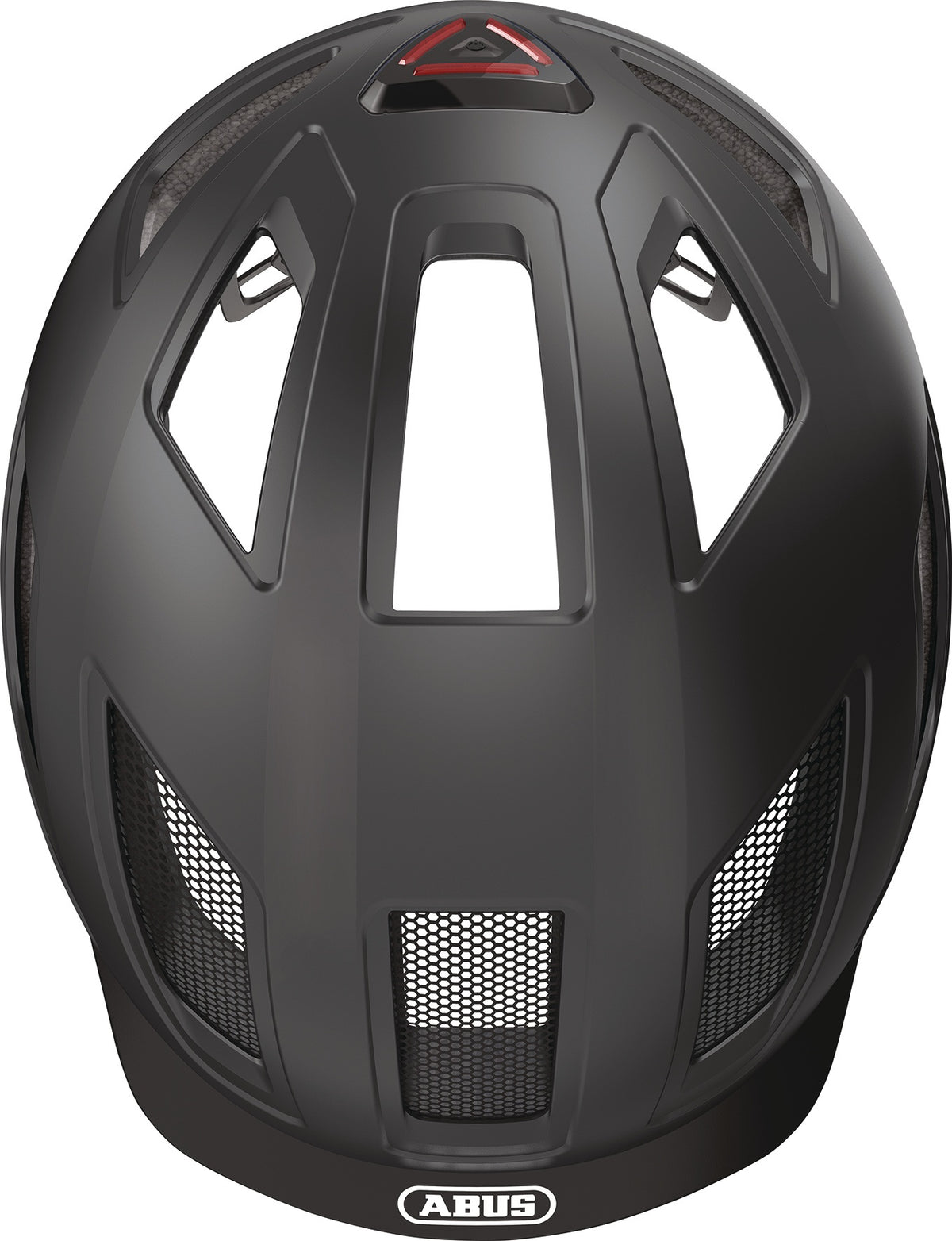 ABUS Radhelm Hyban 2.0 velvet black 52-58 cm – LED-Rücklicht, Fliegennetz, optimale Ventilation