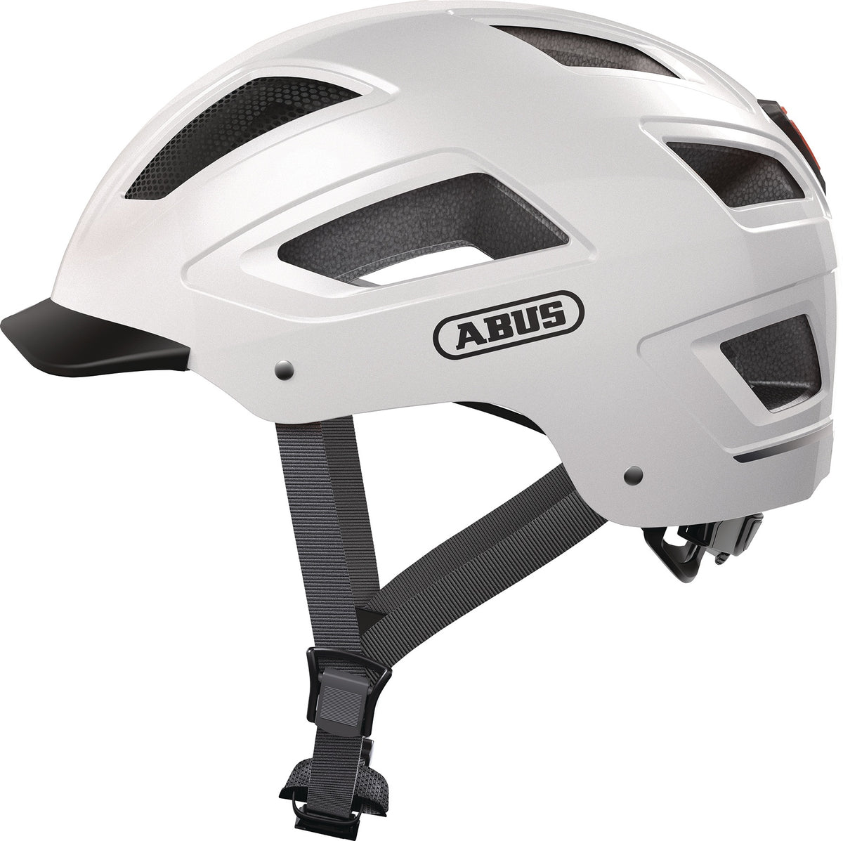 ABUS Radhelm Hyban 2.0 velvet black 52-58 cm – LED-Rücklicht, Fliegennetz, optimale Ventilation
