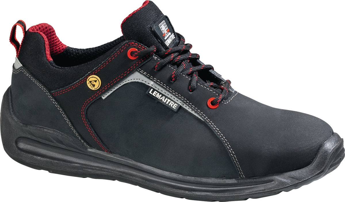 LEMAITRE Sicherheitsschuh Super X Low S3 SRC ESD, Gr. 40, Weite XL, Schwarz