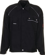 PLANAM Bundjacke Canvas 320 g/m² grau/schwarz – strapazierfähige Berufsjacke mit Reflexbiesen