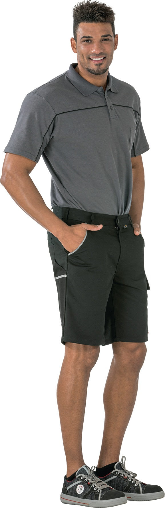 PLANAM Shorts Canvas 320 g/m² Schwarz/Schwarz – Strapazierfähige Arbeitshose mit Cordura®-Taschen