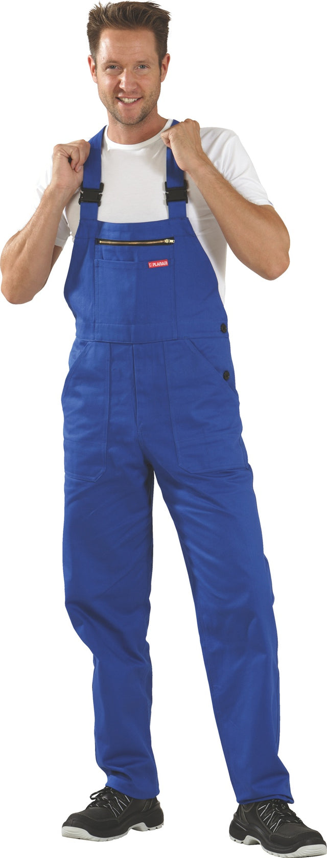 PLANAM Latzhose BW 290 kornblumenblau Gr. 46 – 100% Baumwolle, 290 g/m², UV-Schutz