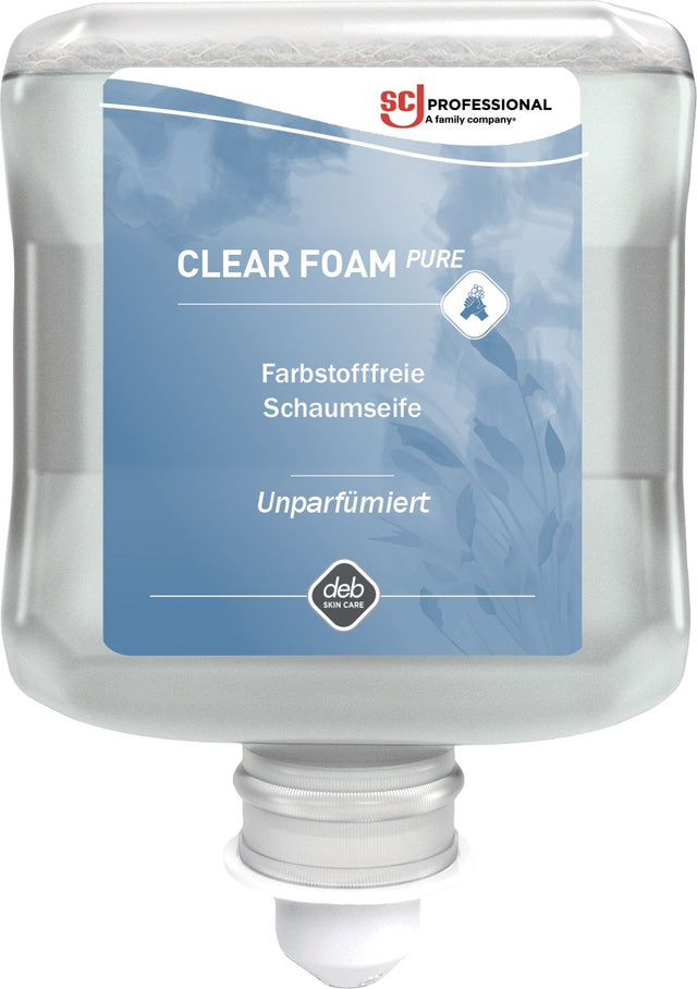 SC Johnson Professional Schaumseife Clear FOAM Pure 1l – parfüm- & farbstofffrei, milde Handreinigung